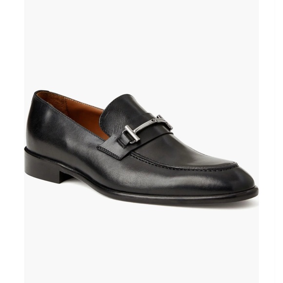 New Bruno Magli Sante Double Gore Leather Bit Loafers Sz US 8.5 - Picture 1 of 16